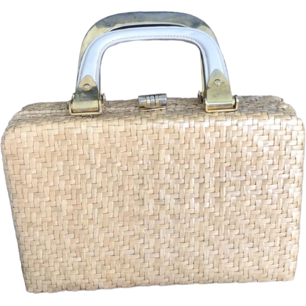 Vintage Straw Box Handbag